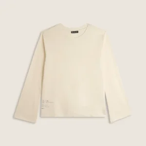 Felpa girocollo in french terry con spacchi laterali