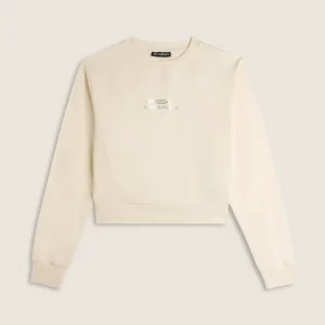 Felpa cropped con dettaglio cut out sulla schiena