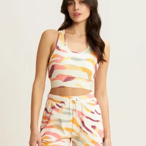 Top Sportivo con sostegno medio e Fantasia Zebrata