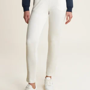 Pantaloni sportivi in viscosa con dettagli a costine