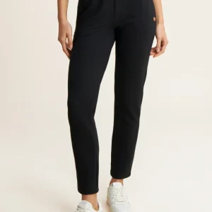 Pantaloni sportivi in viscosa a costine con gamba dritta