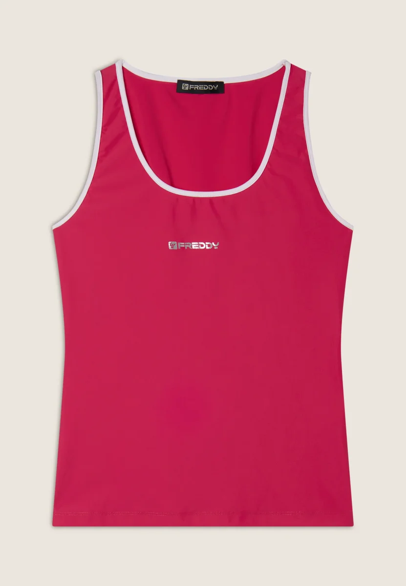 Canotta Slim in Tessuto tecnico con bordature a contrasto – Image 5