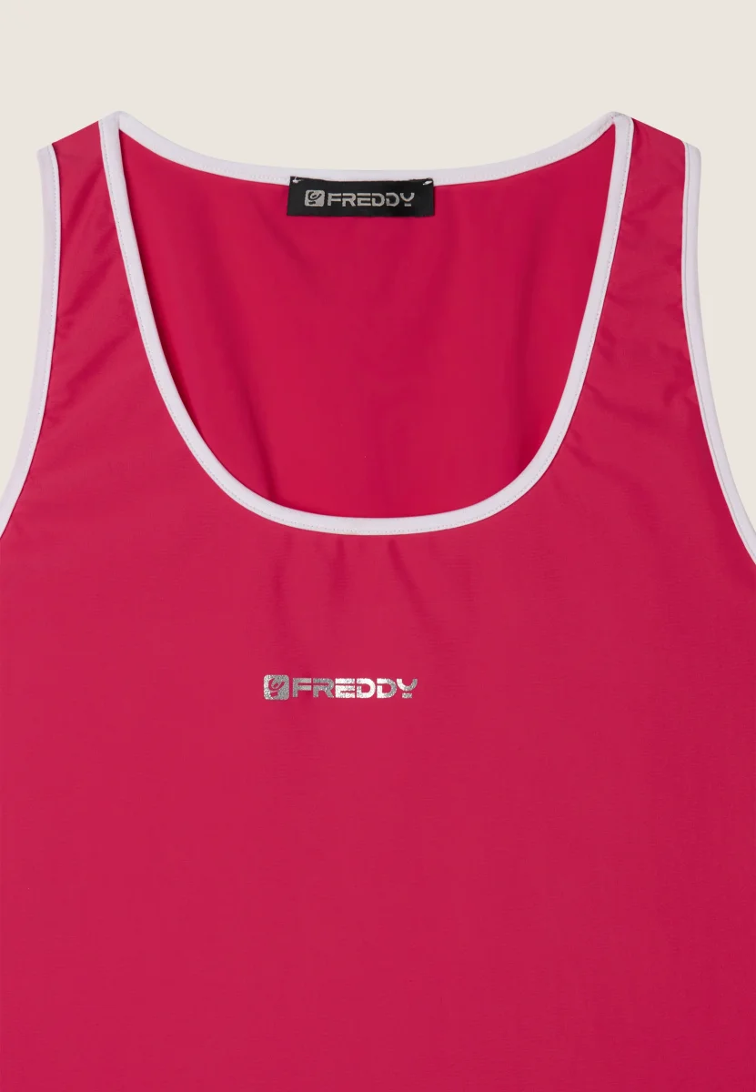 Canotta Slim in Tessuto tecnico con bordature a contrasto – Image 7