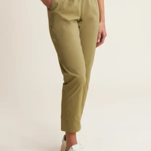 Pantaloni in popeline elasticizzato regular fit