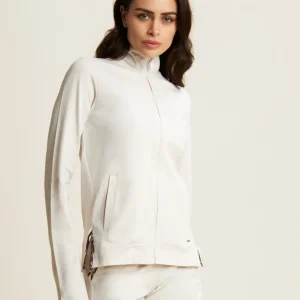 Felpa zip e collo alto con dettagli animalier