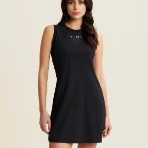 Vestito senza maniche in jersey con dettagli floreali