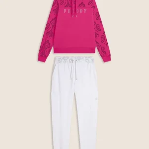 Tuta donna con cappuccio, tasche cargo e stampa floreale