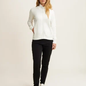 Tuta con zip e collo alto in tessuto interlock di cotone