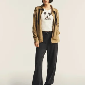 Tuta interlock comfort fit con zip e collo alto ampio