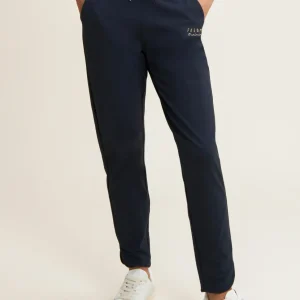Pantaloni slim fit in jersey con dettagli floreali