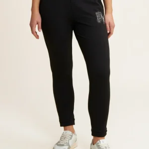 Pantaloni regular fit in jersey con polsini sul fondo