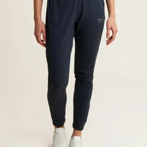 Pantaloni regular fit in jersey con fondo dritto aderente