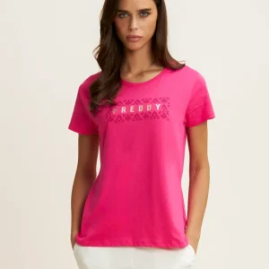 T-shirt in jersey leggero con grafica floreale