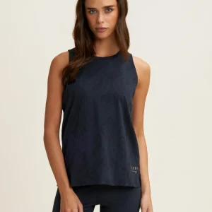 Canotta floreale svasata in jersey leggero