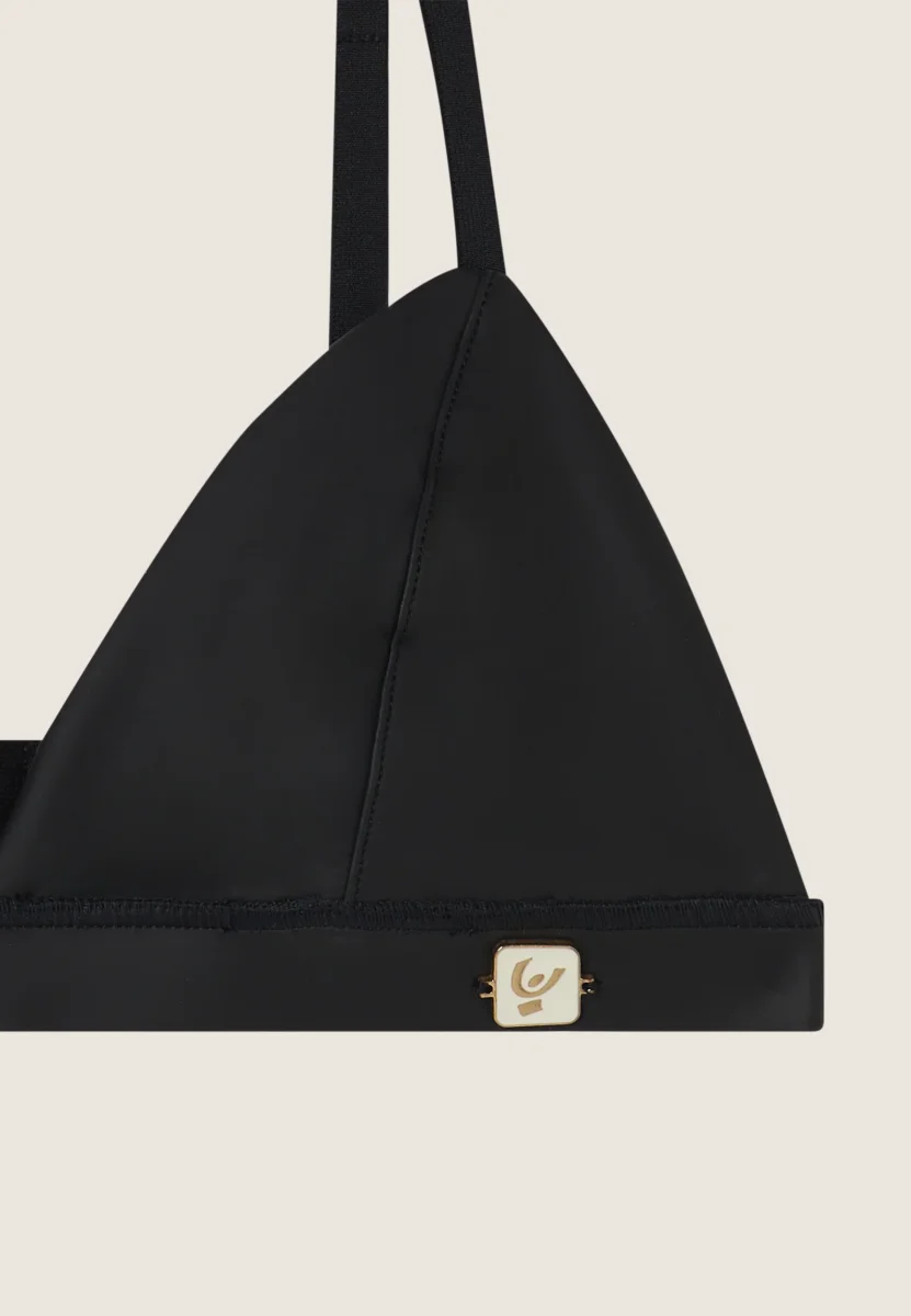 Top a triangolo in similpelle laminata – Image 8