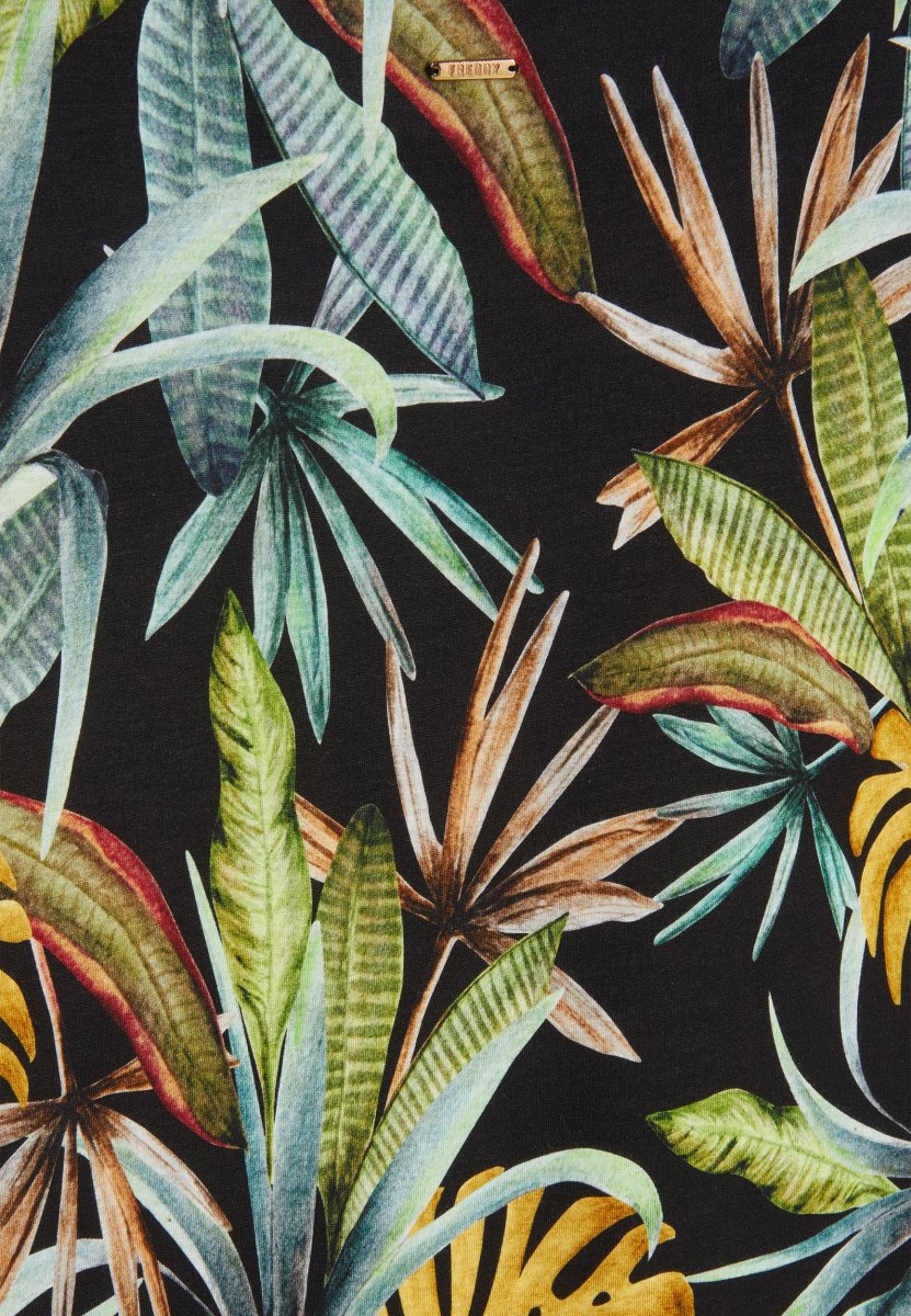 Abito skater in jersey modal stampa tropical all over – Image 7