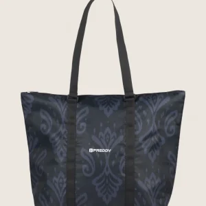 Borsa Shopper fantasia floreale con zip