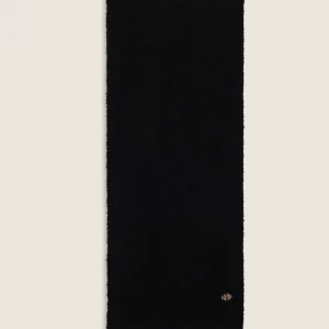 Sciarpa bouclé effetto lana con logo FY dorato