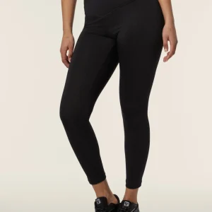 Leggings 7/8 in tessuto tecnico con vita alta a incrocio