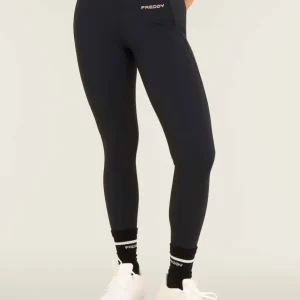 Leggings 7/8 a vita altissima con doppia tasca in vita