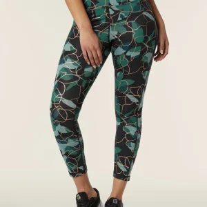 Leggings 7/8 vita alta in tessuto tecnico fantasia floreale