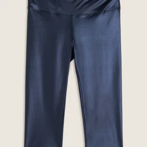 Leggings Corsari Vita Regular in Tessuto Tecnico Wet Effect