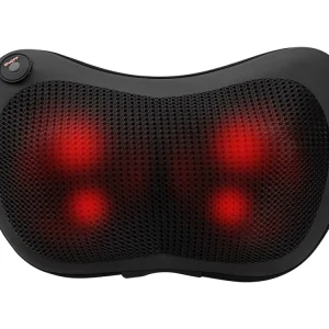 SYNERFIT Coussin de massage Shiatsu thermique  4 vitesses,8 têtes de massage- Modèle  Balnéa  colorie Noir