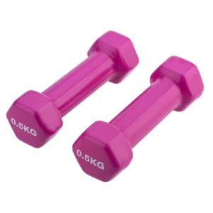 Paire d'haltères epoxy en  vinyle antidérapant 2x0.5Kg