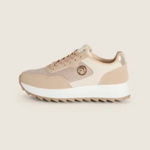 Sneakers Donna in Similpelle e Tessuto Oxford