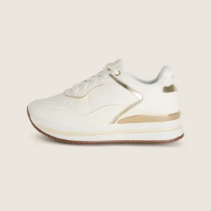 Sneakers Donna in Similpelle con Dettagli Metallizzati