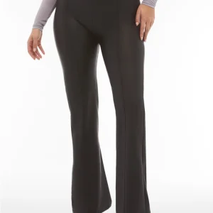 Pantaloni push up WR.UP® super flare vita alta in similpelle