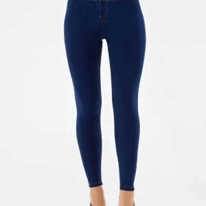 Pantaloni push up WR.UP® effetto denim superskinny vita alta