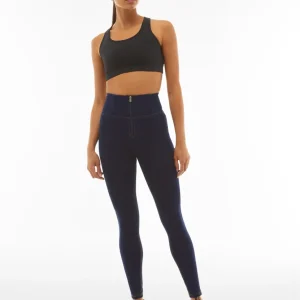 Jeggings push up WR.UP® vita super alta con zip in tono