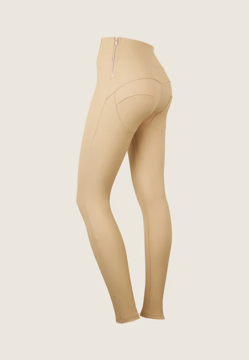 Pantaloni WR.UP similpelle vita alta con bottoni decorativi – Image 8