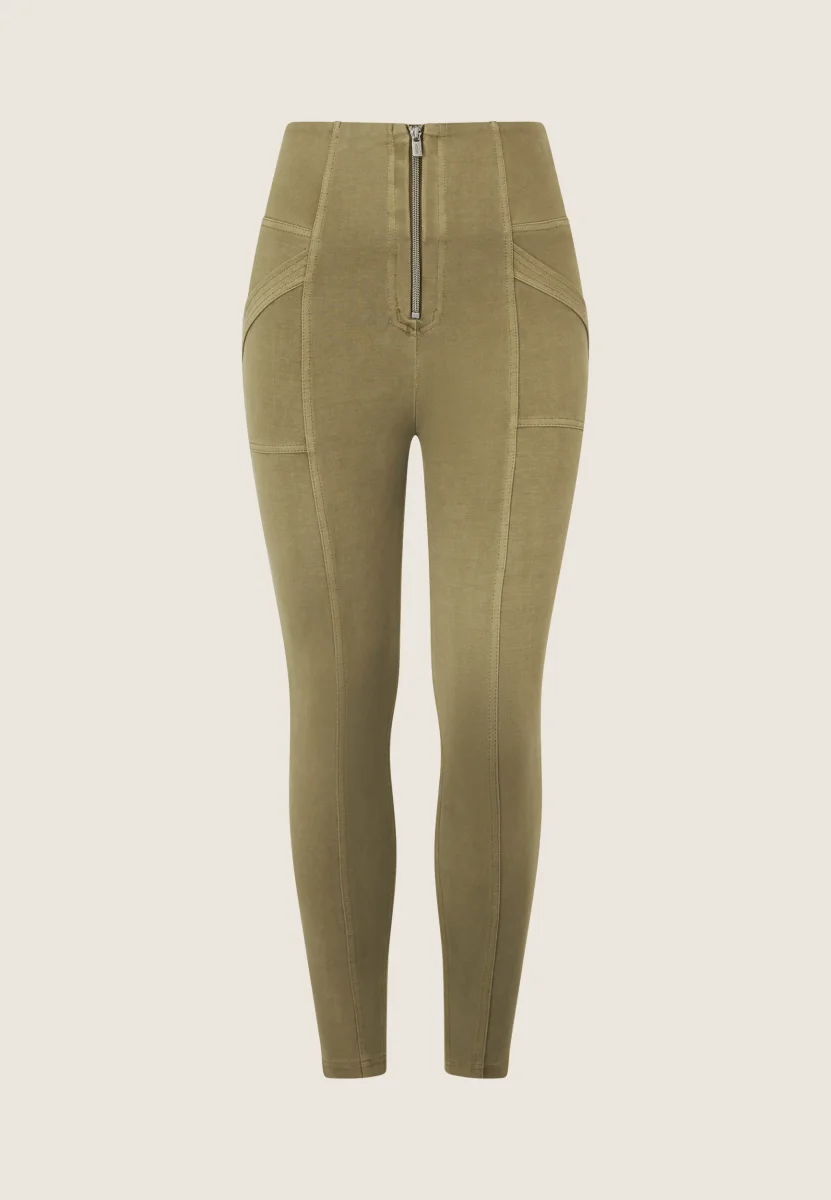 Pantaloni WR.UP vita alta lunghezza 7/8 effetto vissuto – Image 7