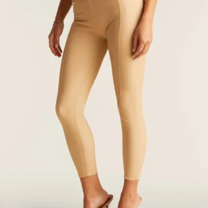 Pantaloni WR.UP 7/8 similpelle vita alta con bottoni deco