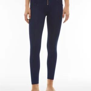 Jeggings push up WR.UP® vita alta con zip, cucitura centrale