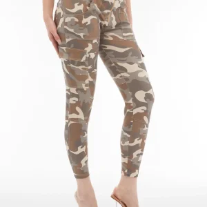 Pantaloni WR.UP® cargo in jersey camouflage effetto lurex