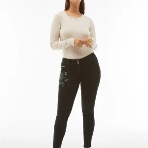 Jeans WR.UP® in denim navetta vita bassa con ricamo