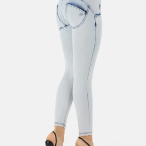Jeans push up WR.UP® 7/8 superskinny denim navetta bleached