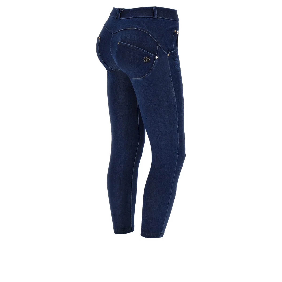 Jeans WR.UP® vita regular 7/8 con decoro floreale – Image 7