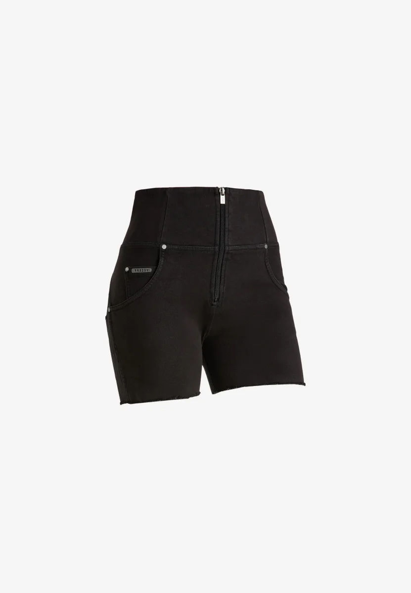 Shorts WR.UP® in tessuto denim navetta ecologico vita super alta con zip – Image 5