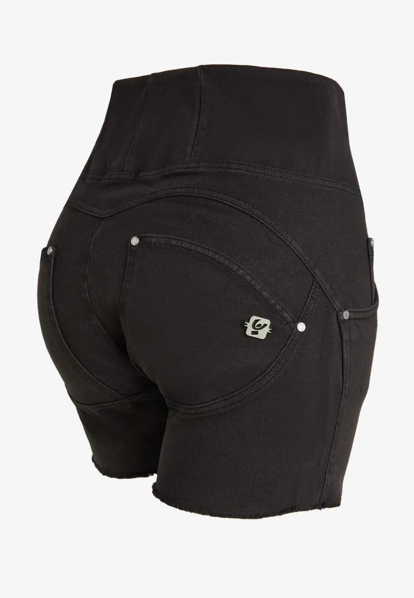 Shorts WR.UP® in tessuto denim navetta ecologico vita super alta con zip – Image 7