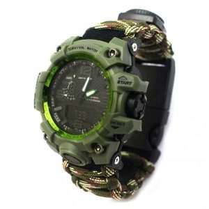 Bracelet de Survie  avec Montre - Camouflage