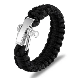 Bracelet de Survie Reglable Noir