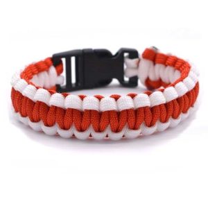 Bracelet Paracorde  2 Couleurs (Rouge & Blanc)