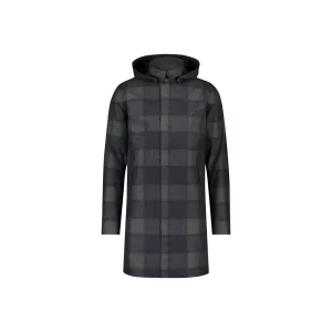 AGU MAC RAIN COAT URBAN OUTDOOR NAVY/GREEN CHECK