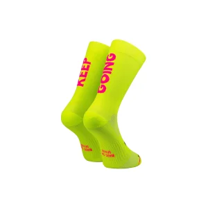 Chaussettes running Sporcks - keep going yellow