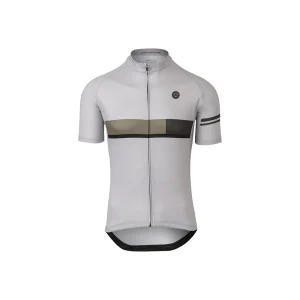 Maillot de vélo manche courte homme Key essential Elephant Grey - AGU